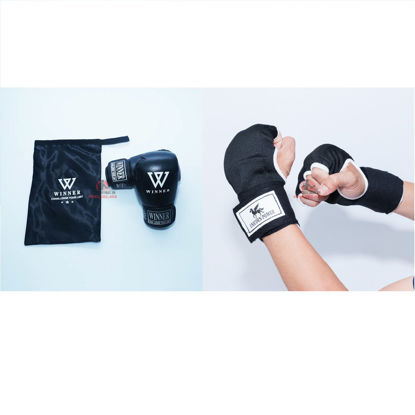 Ảnh của COMBO - Găng Boxing Winner Thi Đấu + Băng Xỏ Tay Unicorn Power